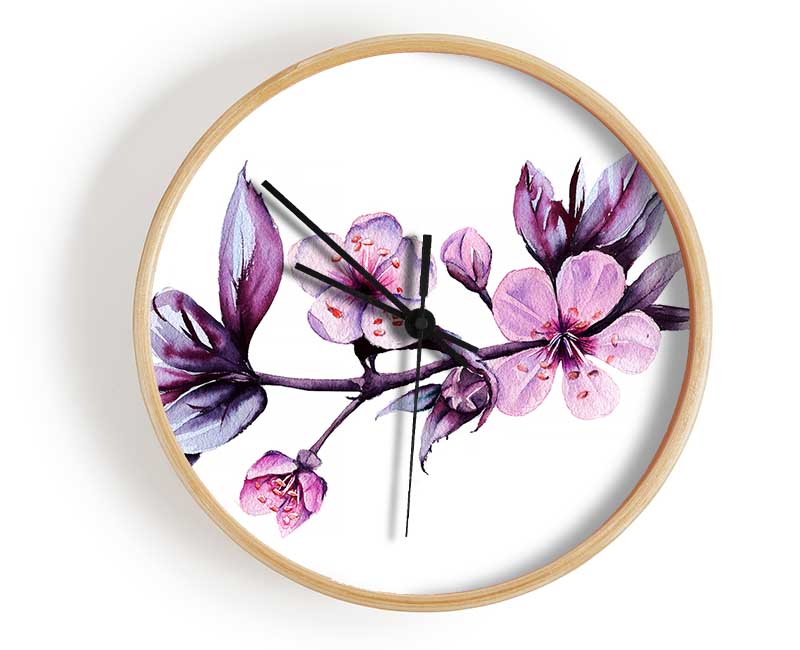 Cherry Tree Beauty Clock - Wallart-Direct UK