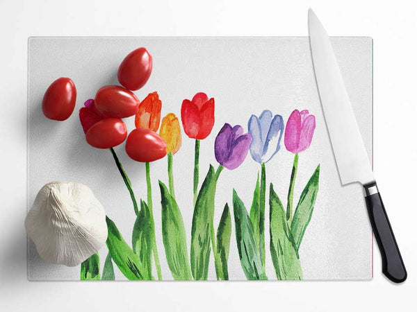 Tulip Rainbow Glass Chopping Board