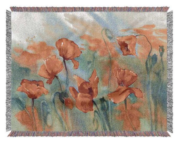 Poppy Abstract Woven Blanket