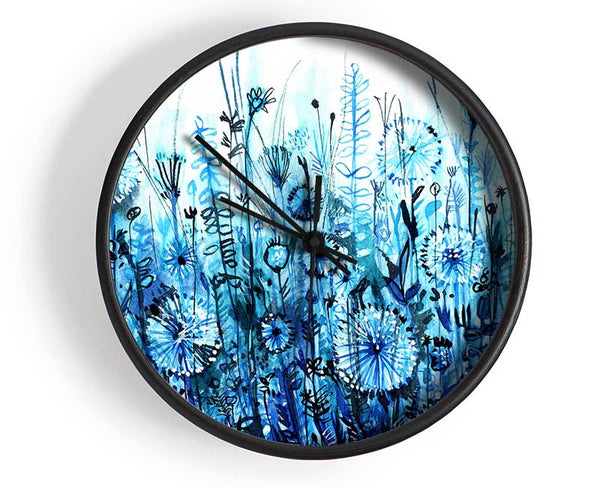 Garden Blues Clock - Wallart-Direct UK