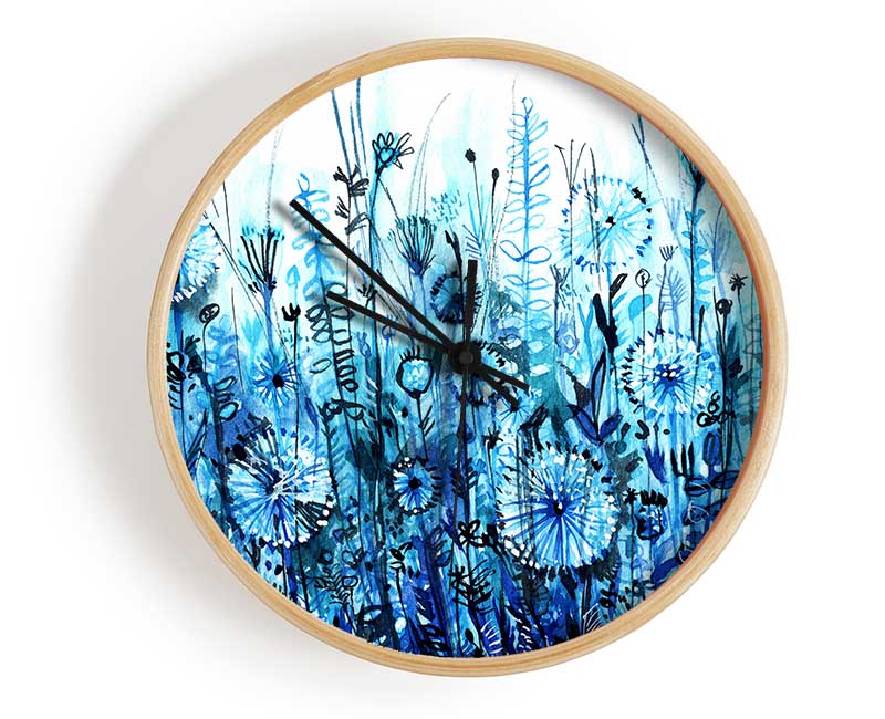 Garden Blues Clock - Wallart-Direct UK