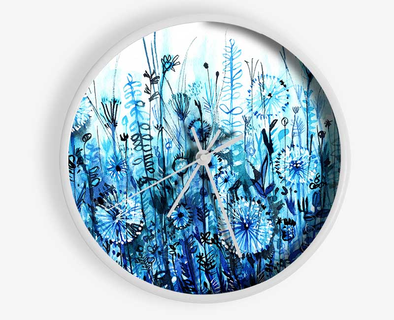 Garden Blues Clock - Wallart-Direct UK