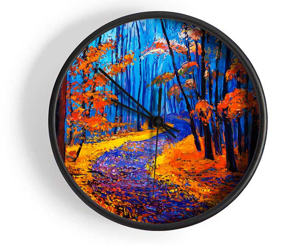 Stunning Autumn Walk Clock - Wallart-Direct UK