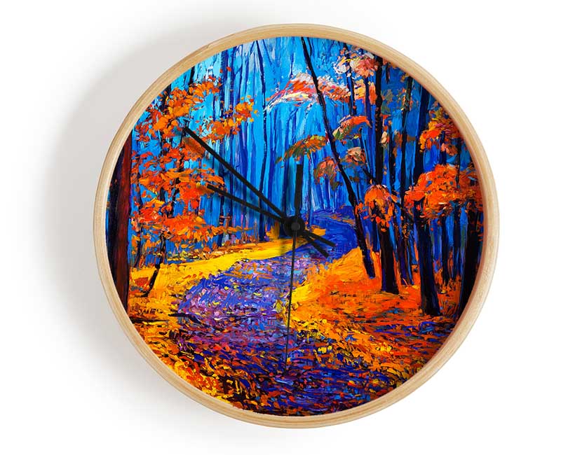 Stunning Autumn Walk Clock - Wallart-Direct UK