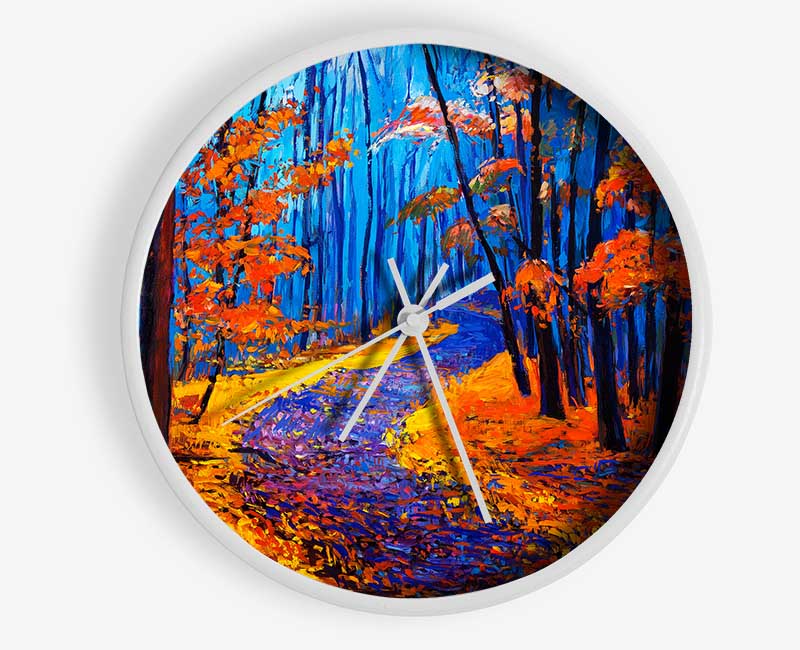 Stunning Autumn Walk Clock - Wallart-Direct UK