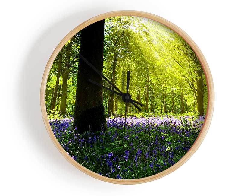 Bluebell Sun Blaze Clock - Wallart-Direct UK