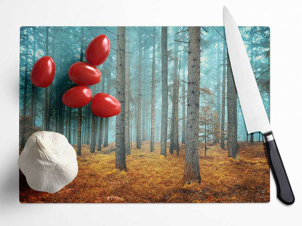 Misty Forest Glow Glass Chopping Board