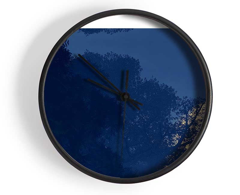 Stunning Midnight Moon Through The Trees Clock - Wallart-Direct UK