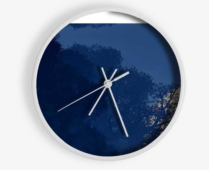 Stunning Midnight Moon Through The Trees Clock - Wallart-Direct UK