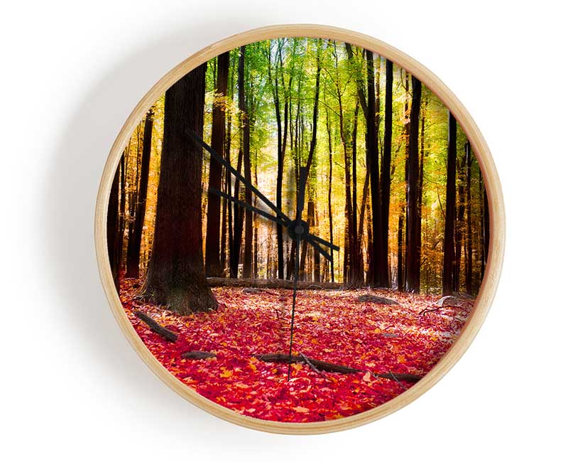 Autumn Leaves Clock - Wallart-Direct UK