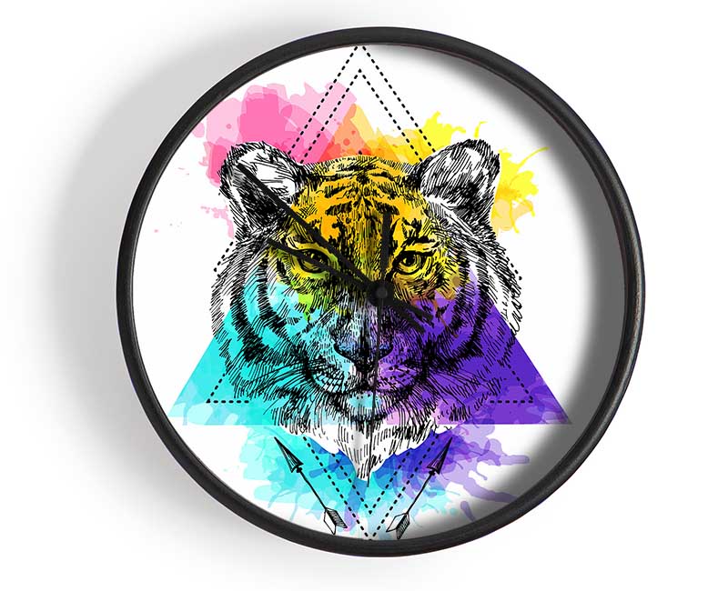 Tiger Paint Splat Clock - Wallart-Direct UK