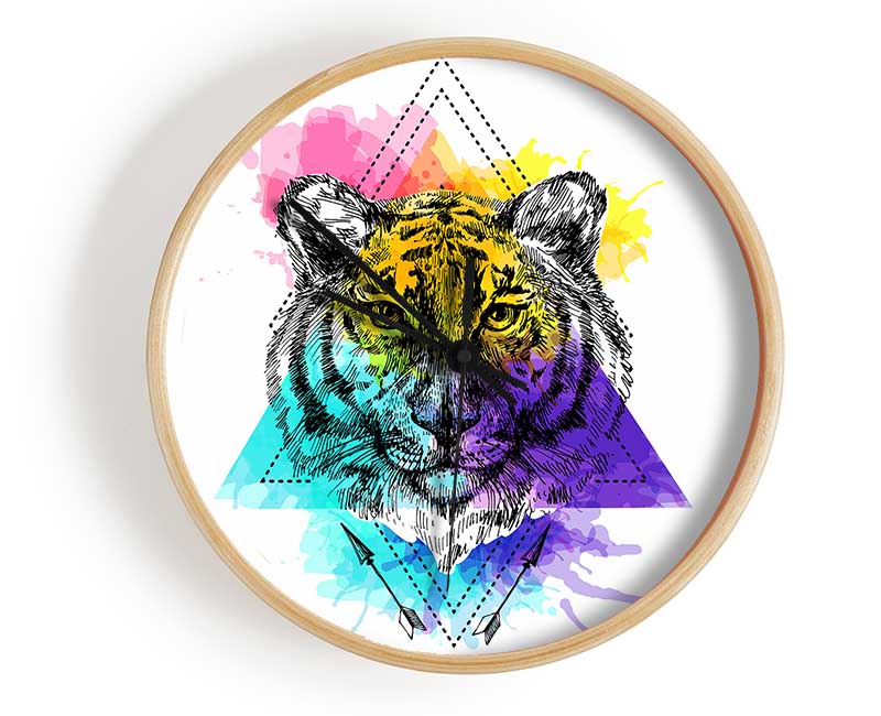 Tiger Paint Splat Clock - Wallart-Direct UK