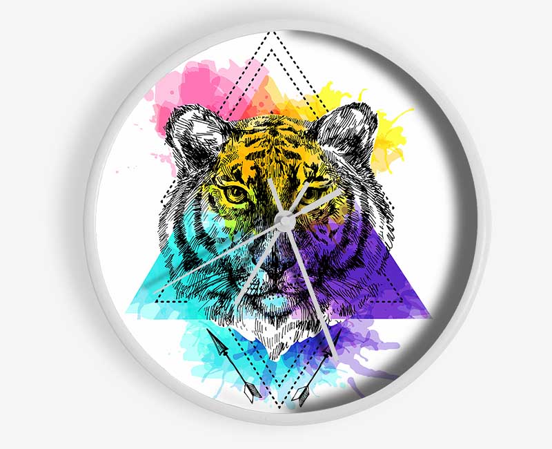 Tiger Paint Splat Clock - Wallart-Direct UK