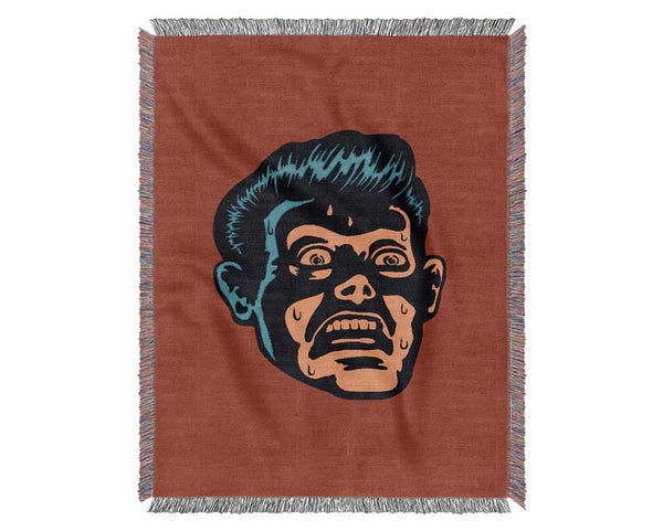 Face Of Horror Woven Blanket