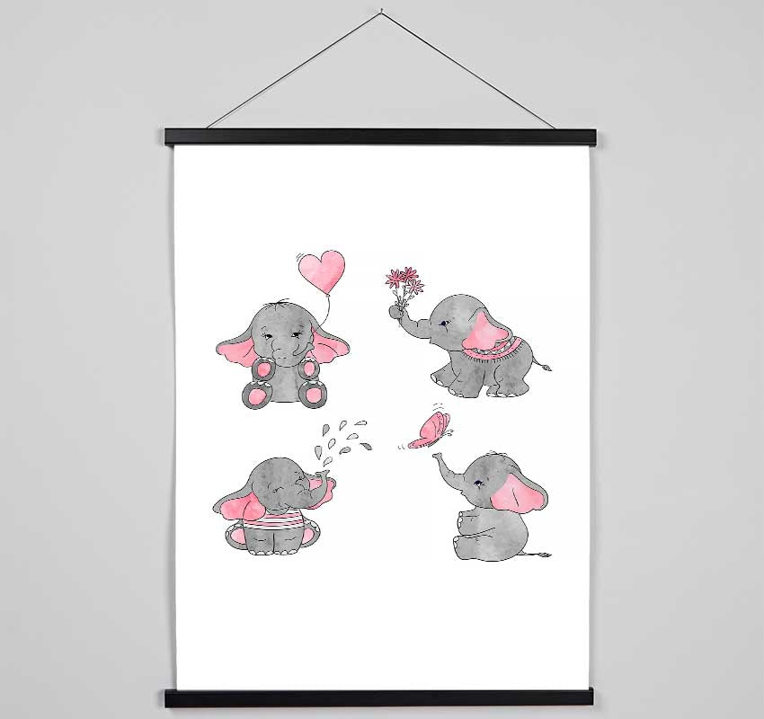 Elephant Fun Hanging Poster - Wallart-Direct UK