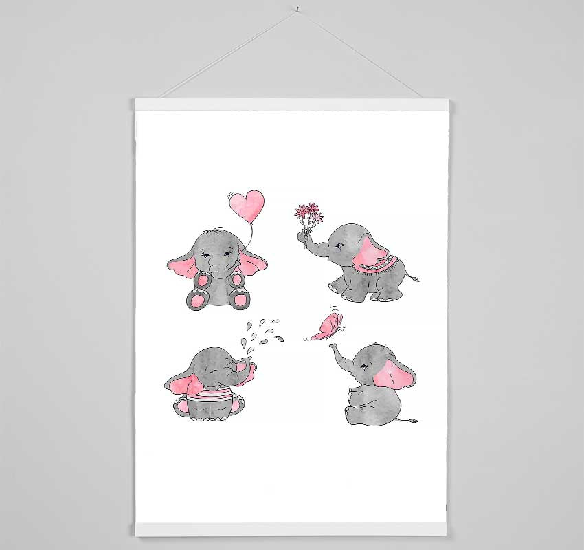 Elephant Fun Hanging Poster - Wallart-Direct UK