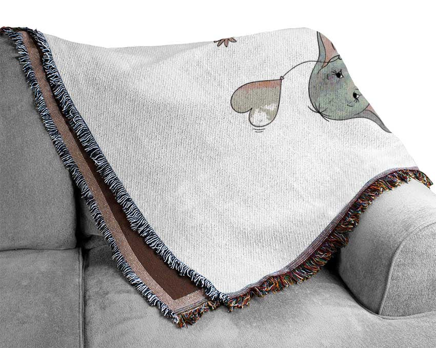 Elephant Fun Woven Blanket