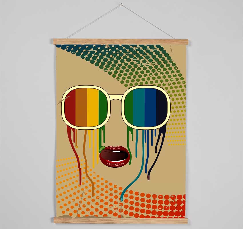 Funky Rainbow Sunglasses Hanging Poster - Wallart-Direct UK