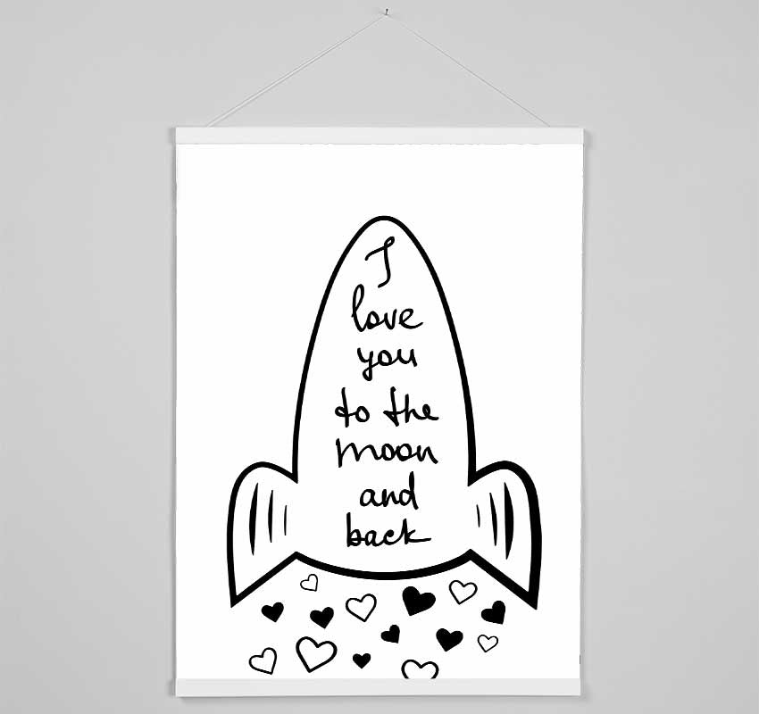 Angel Rocket I Love You Hanging Poster - Wallart-Direct UK