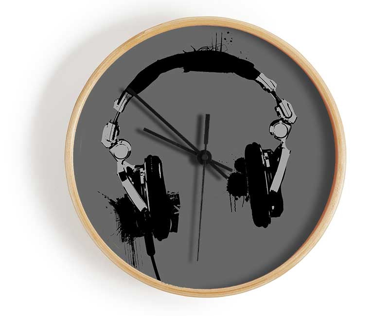 Funky Headphones Clock - Wallart-Direct UK