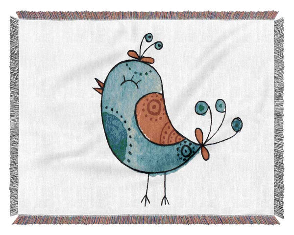 Cute Bird Woven Blanket