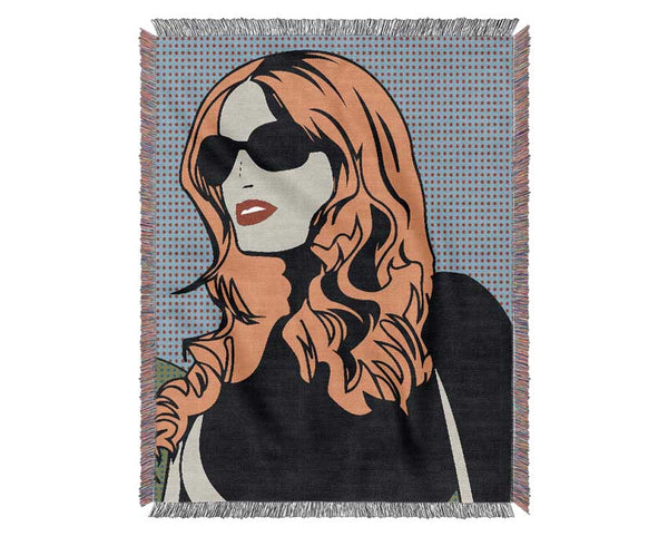 Cartoon Woman Woven Blanket