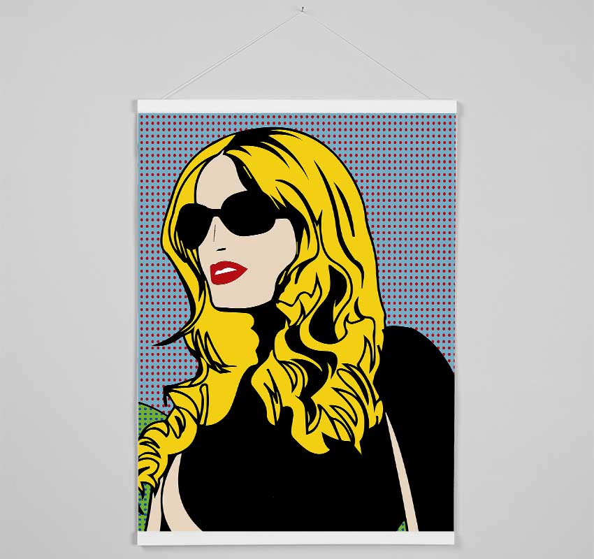 Cartoon Woman Hanging Poster - Wallart-Direct UK