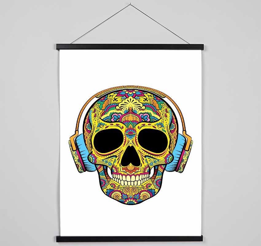 Headphones Skull Hanging Poster - Wallart-Direct UK