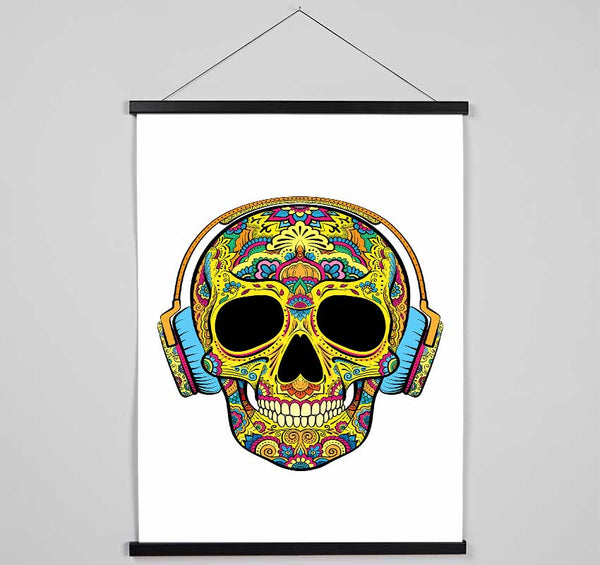 Headphones Skull Hanging Poster - Wallart-Direct UK