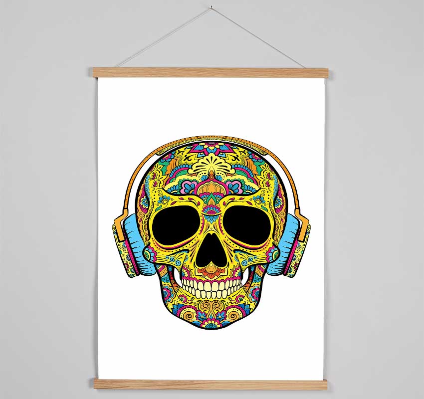 Headphones Skull Hanging Poster - Wallart-Direct UK