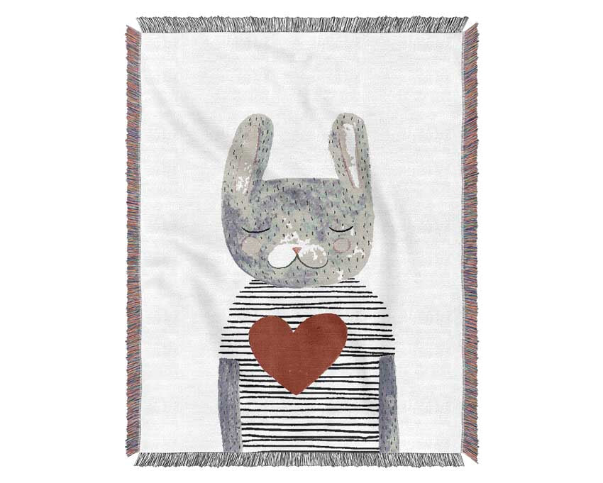 Cat Heart Woven Blanket