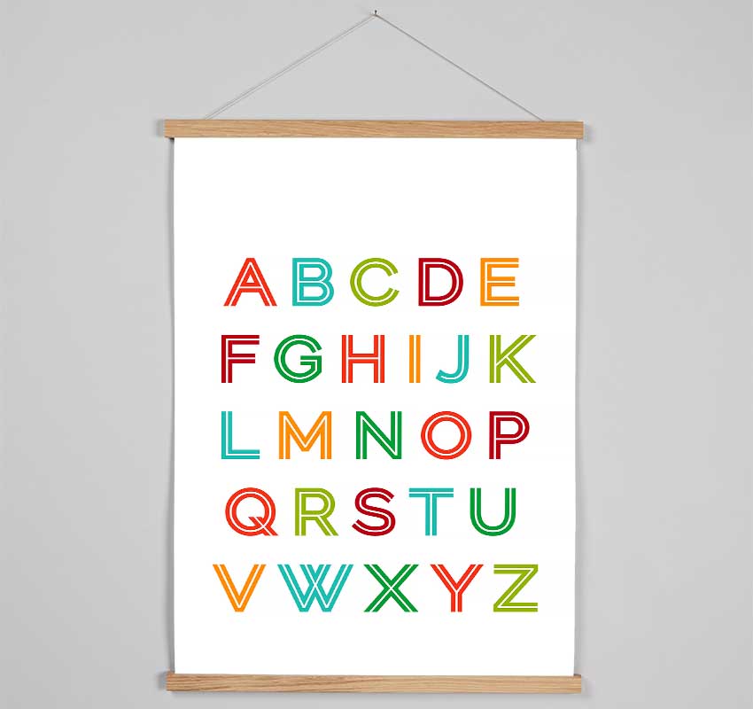 Alphabet Colours Hanging Poster - Wallart-Direct UK