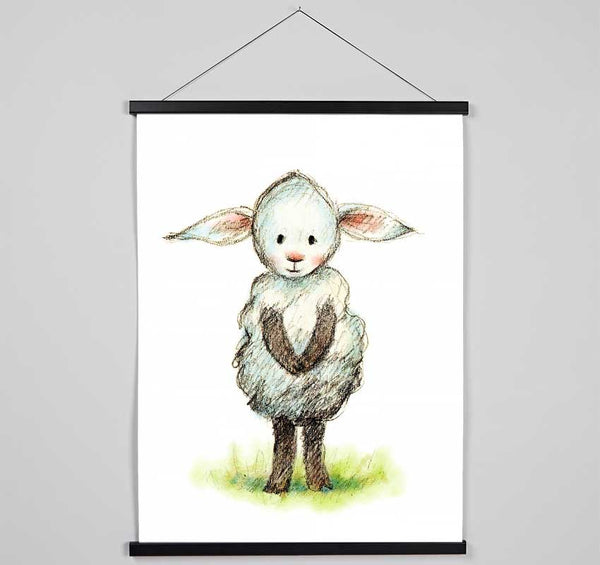 Shy Sheep Hanging Poster - Wallart-Direct UK