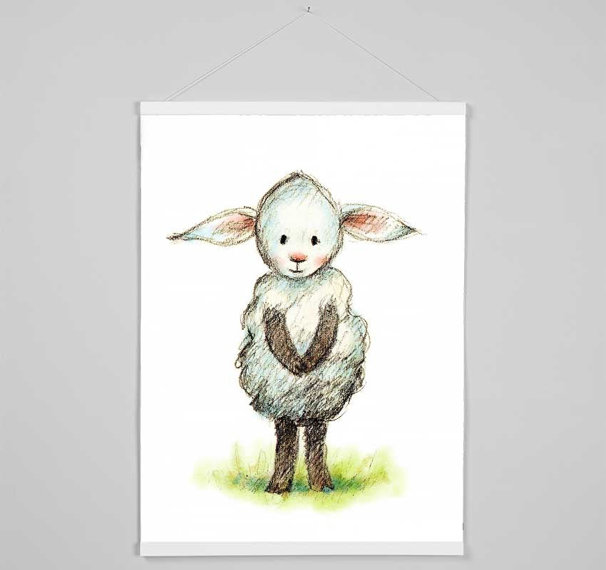 Shy Sheep Hanging Poster - Wallart-Direct UK