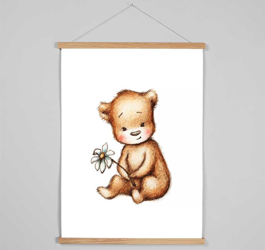 Flower Bear Hanging Poster - Wallart-Direct UK