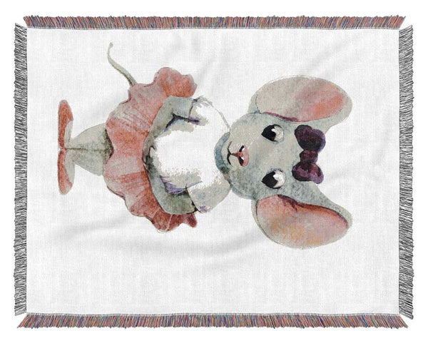 Ballerina Mouse 1 Woven Blanket