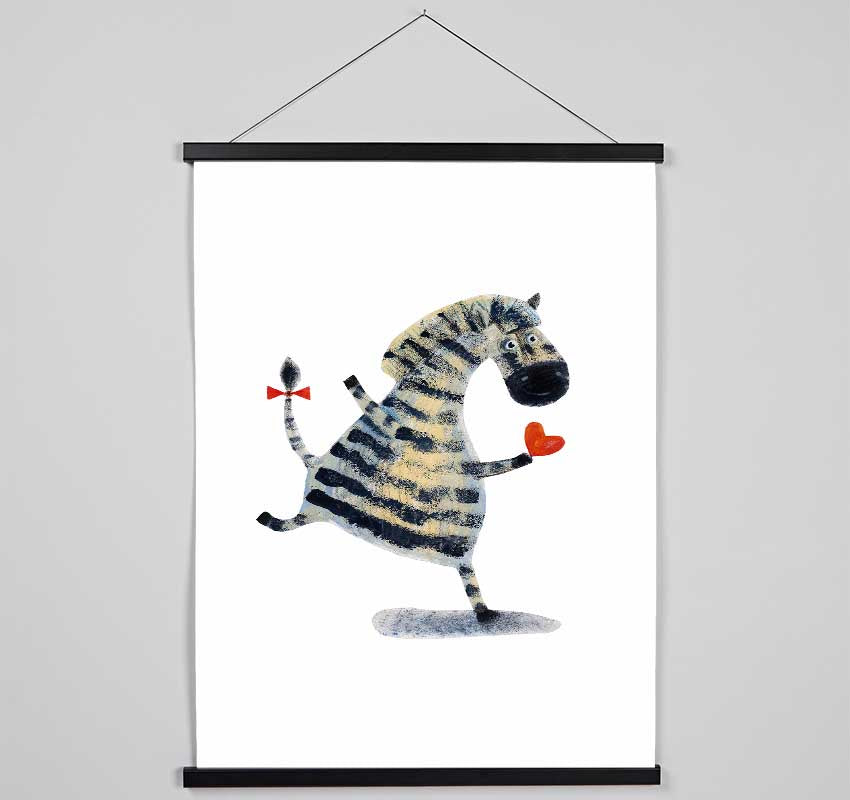 Dancing Zebra Love Hanging Poster - Wallart-Direct UK