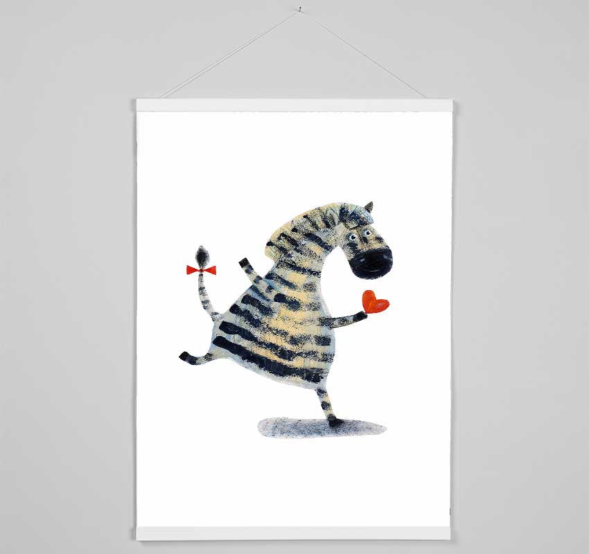 Dancing Zebra Love Hanging Poster - Wallart-Direct UK