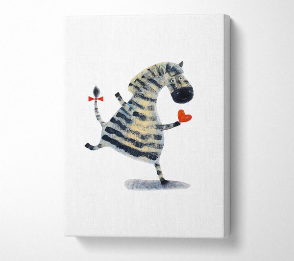 Picture of Dancing Zebra Love Canvas Print Wall Art