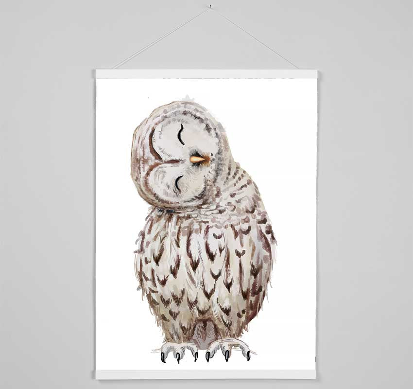 Owl Feathers Hanging Poster - Wallart-Direct UK