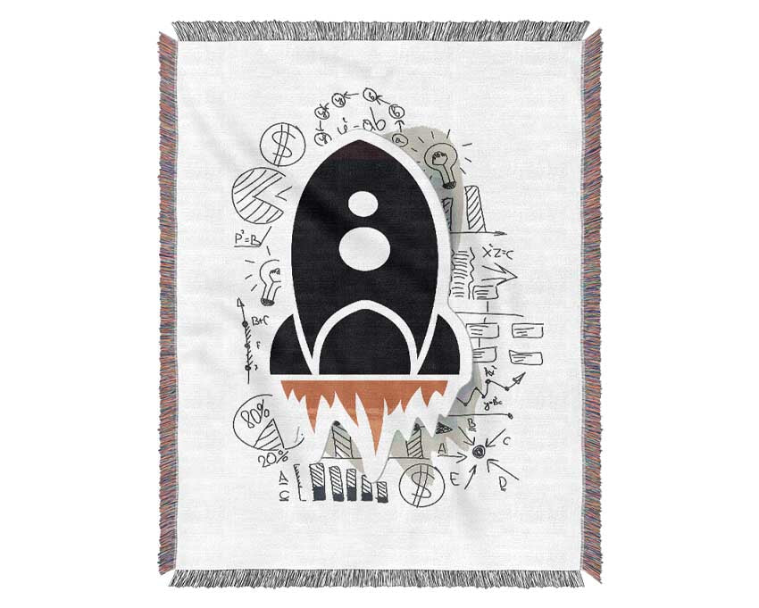 Rocket Blast 1 Woven Blanket