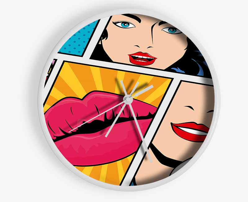 Comic Strip 4 Clock - Wallart-Direct UK