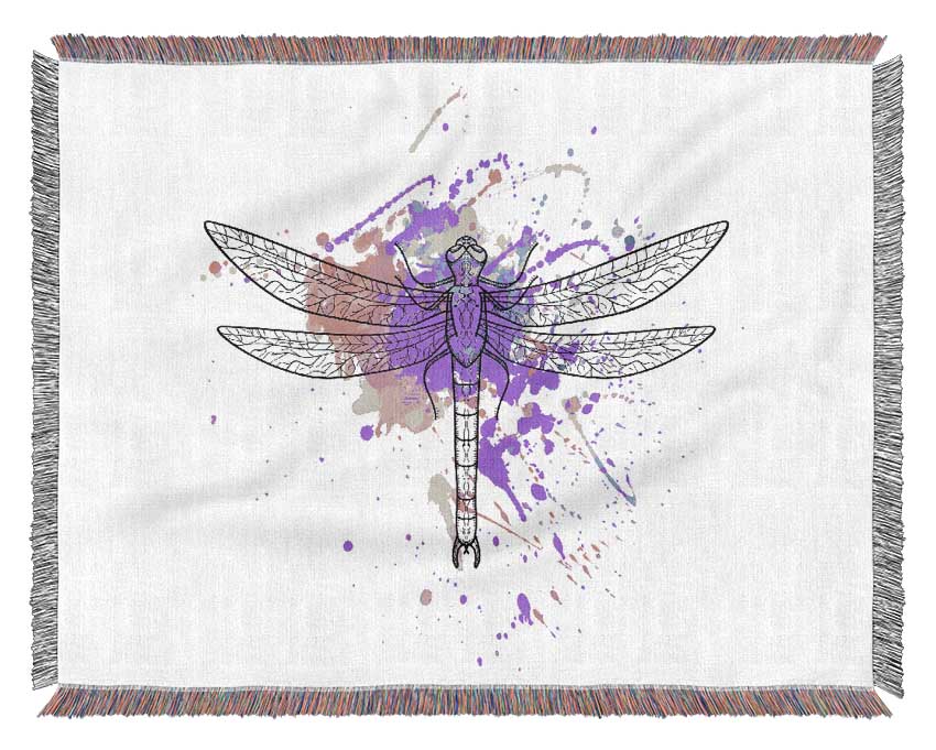 Dragonfly Splash Woven Blanket