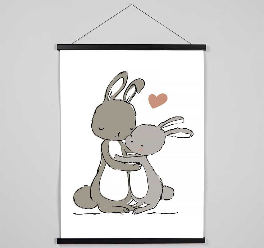 Bunny Love Hanging Poster - Wallart-Direct UK