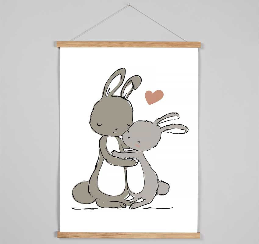 Bunny Love Hanging Poster - Wallart-Direct UK