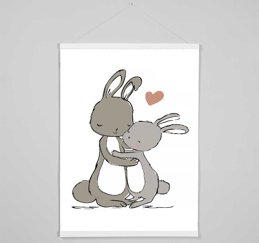 Bunny Love Hanging Poster - Wallart-Direct UK