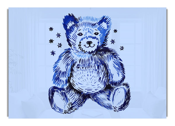 Blue Teddy Bear Stars