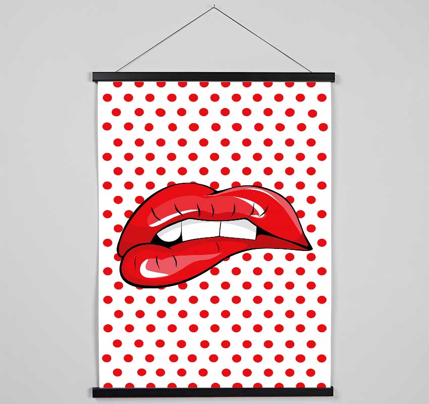 Red Lips 1 Hanging Poster - Wallart-Direct UK