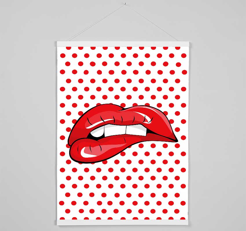 Red Lips 1 Hanging Poster - Wallart-Direct UK