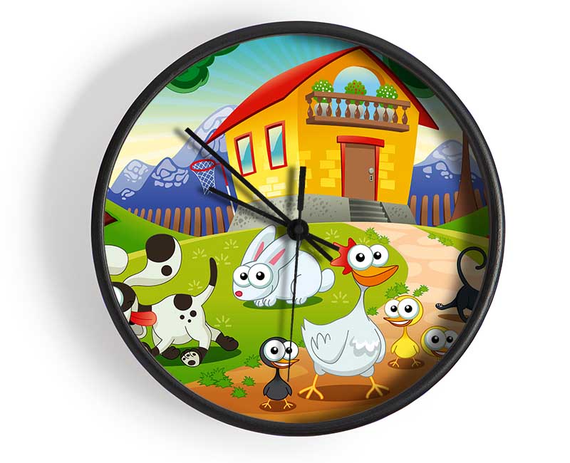 Animal Farm Fun Clock - Wallart-Direct UK